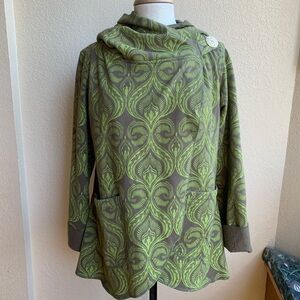 GURU 100% cotton hooded wrap coat soft flannel lining made in Nepal